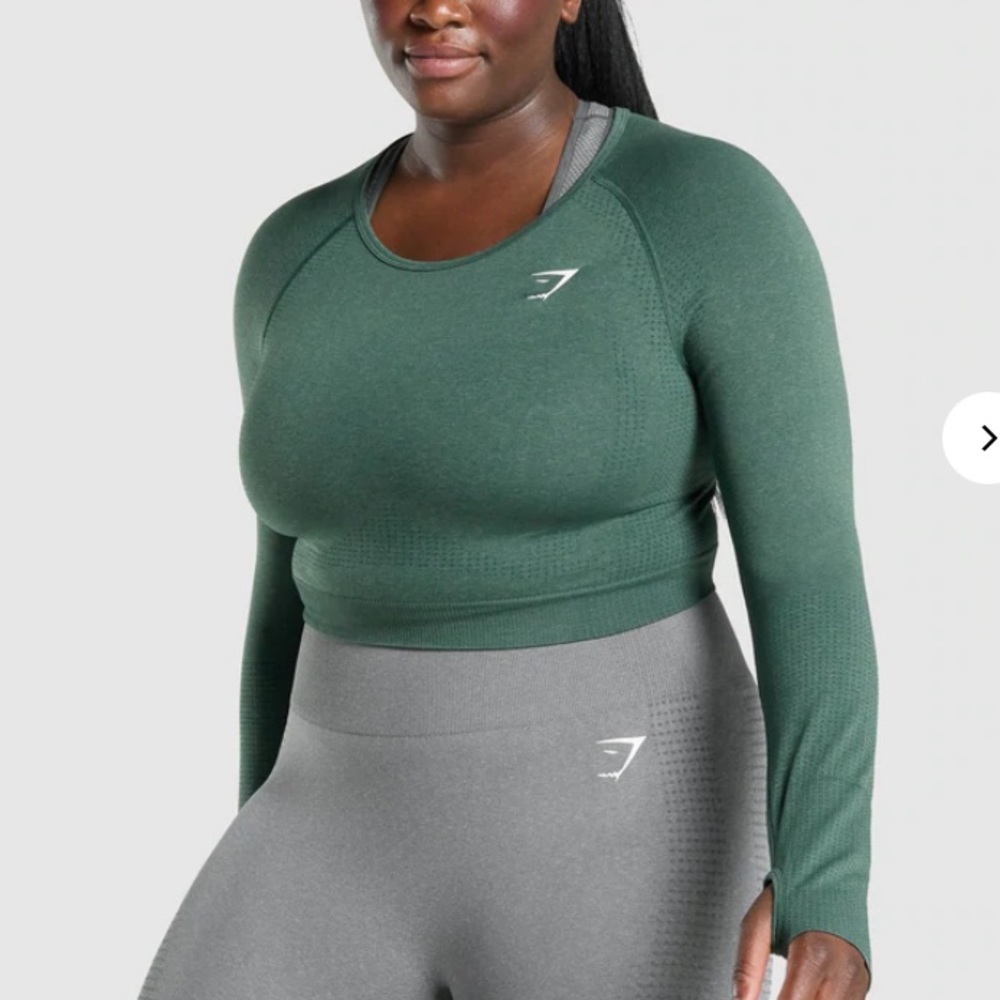 Green Gymshark Vital Seamless top